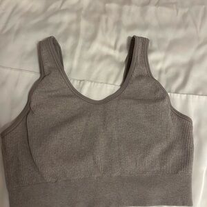 Women's Ribbed Gray tank top